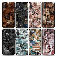 phone case for xiaomi mi a2 8 9 se 9t 10 10t 10s cc9 e note 10 lite pro 5g soft silicone case cover luxury aesthetic collage