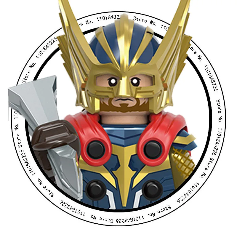 

Superhero Thunder God Thor Jane Foster Action Figures Odin Hela Mini Bricks Disney Building Blocks Toys for Children