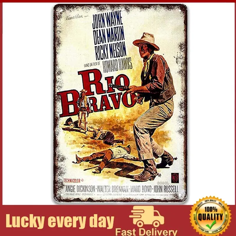 

Redneck Slayer Rio Bravo Old Fashioned Western Cowboy Vintage Movie Poster Sign, Metal Tin Sign For Bar Wall Decor,Coffee Sign