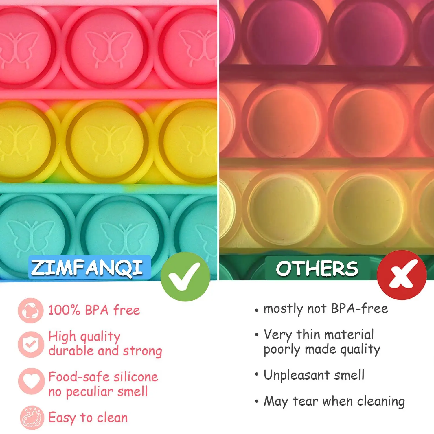 Игрушки-антистресс SYMOMOK поп на сумку простая сенсорная игрушка с затуханием