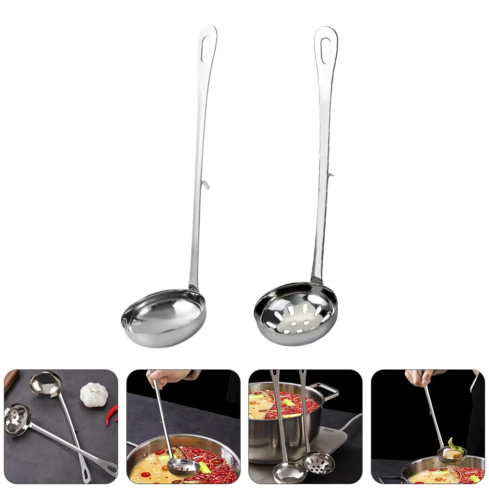 

Spoon Ladle Slotted Strainer Skimmer Stainless Steel Cooking Serving Soup Handlepot Hotpot Colanderhot Porridge Metal