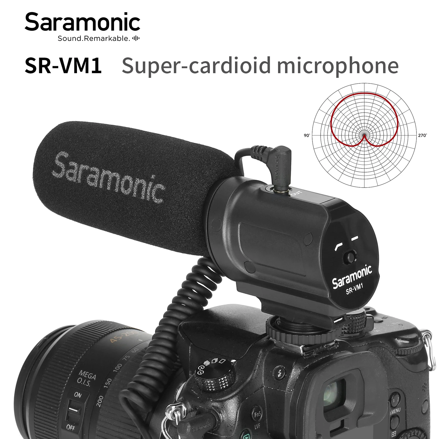 Saramonic SR-VM1 Cardioid Mono On-camera Shotgun Condenser Microphone for Smartphone Android iPhone HUAWEI XIAOMI Live Streaming