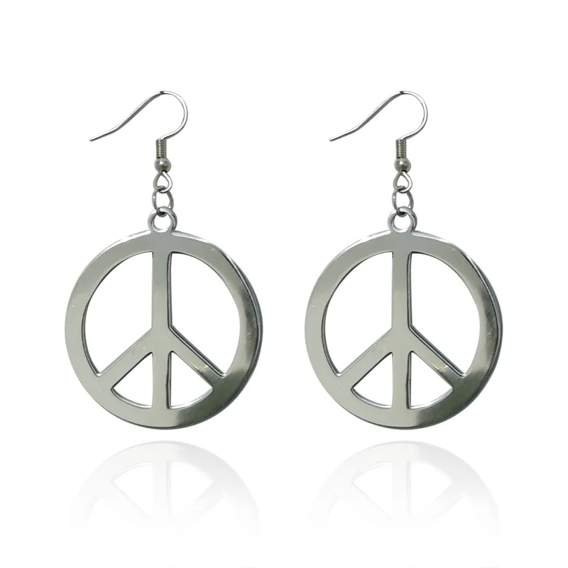 

Exaggerate Anti War Peace Earrings Earrings Titanium Steel Pendant Stainless Steel, Korean Edition Earrings Female