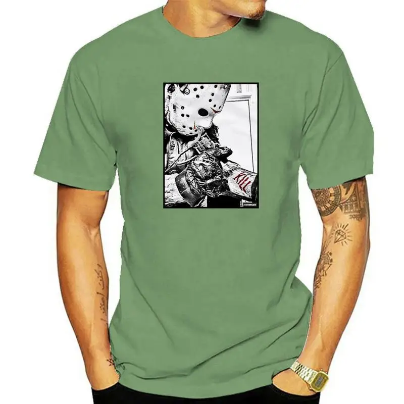 

Мужская хлопковая футболка, летняя повседневная футболка с изображением Джейсона вурхеса, летняя футболка в стиле аниме, футболки в стиле Х...