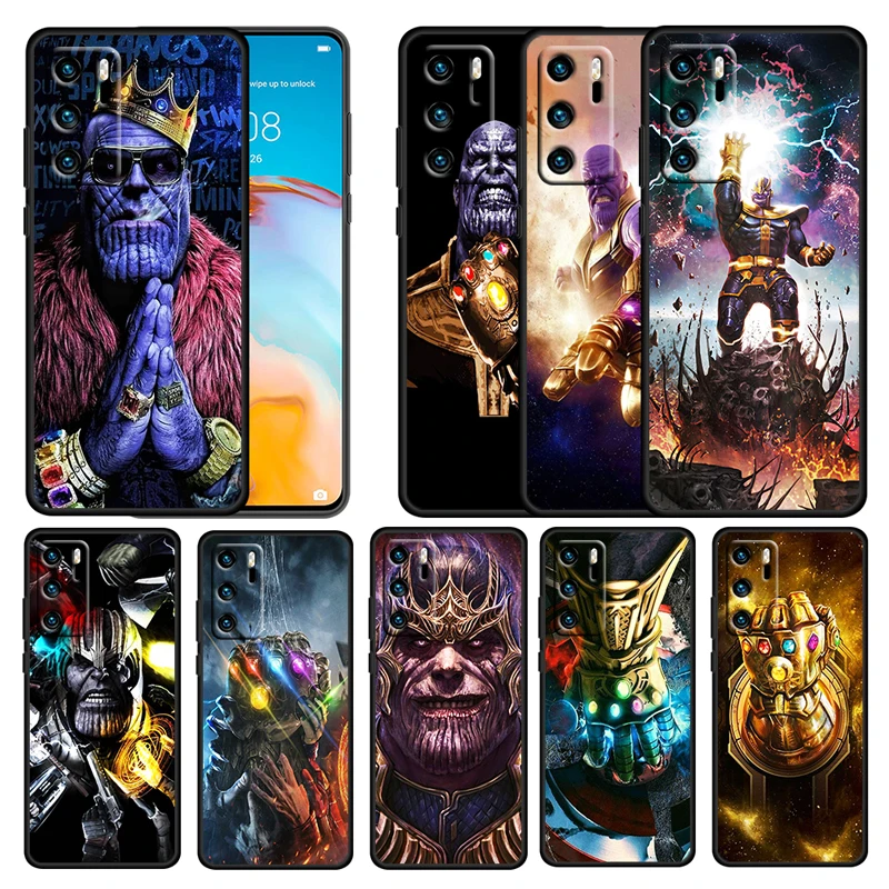 

Thanos marvel hero For Huawei P50 P20 P30 P40 5G P10 Pro Lite E Plus P9 Lite Mini Silicone Soft TPU Black Phone Case Cover Capa