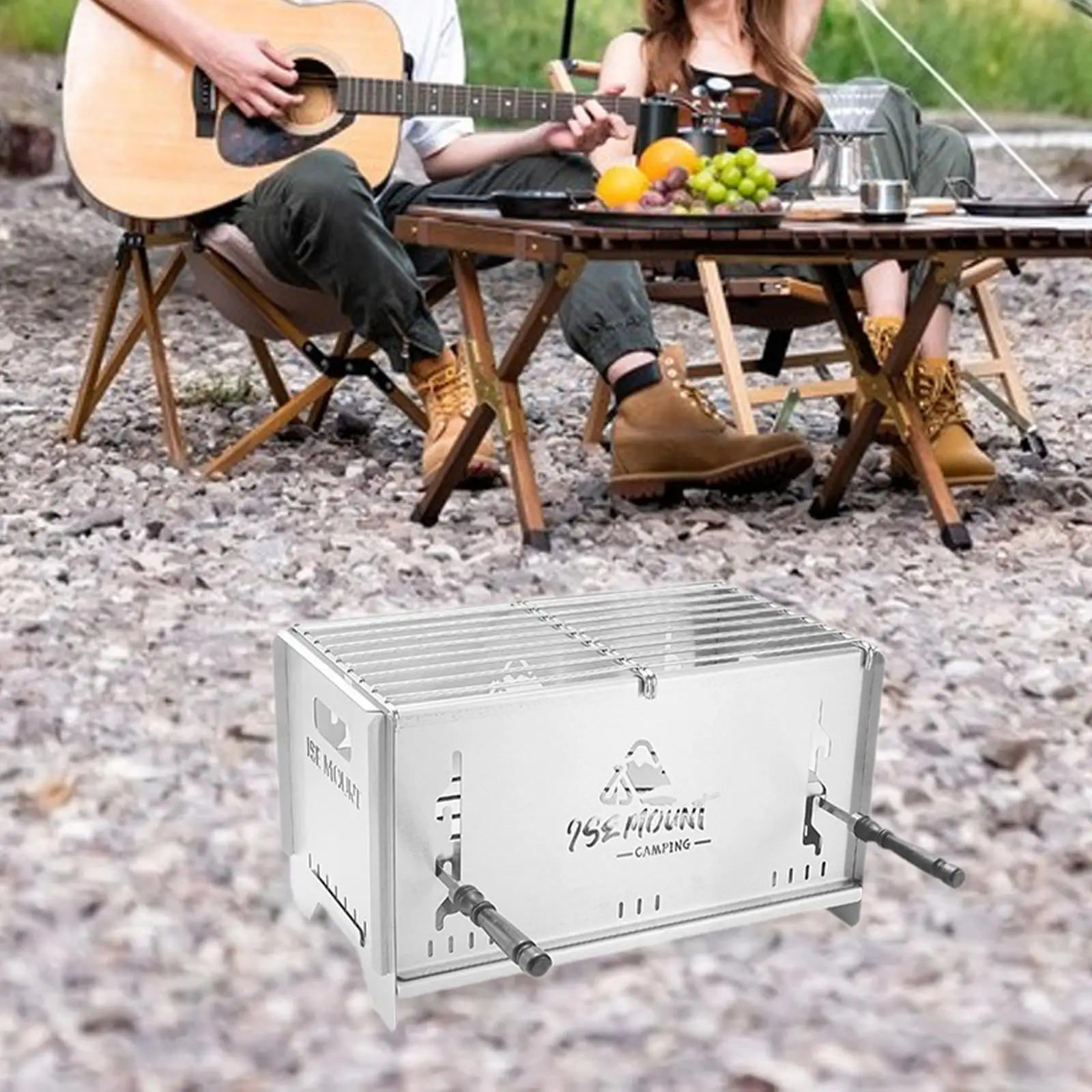 Сверхлегкая гриль-печь для кемпинга с дровяной горелкой походов в саду