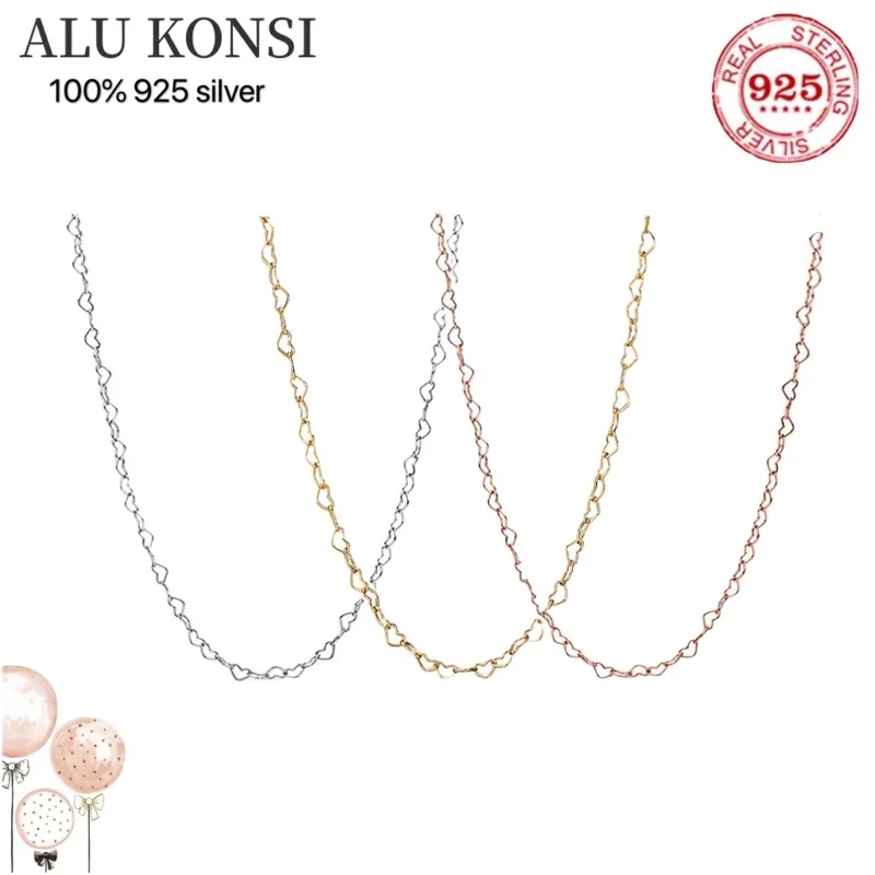 

Hot Sale high quality 100% 925 Sterling Silver Fit Original pan necklace For Women temperament luxury DIY Jewelry wedding gift