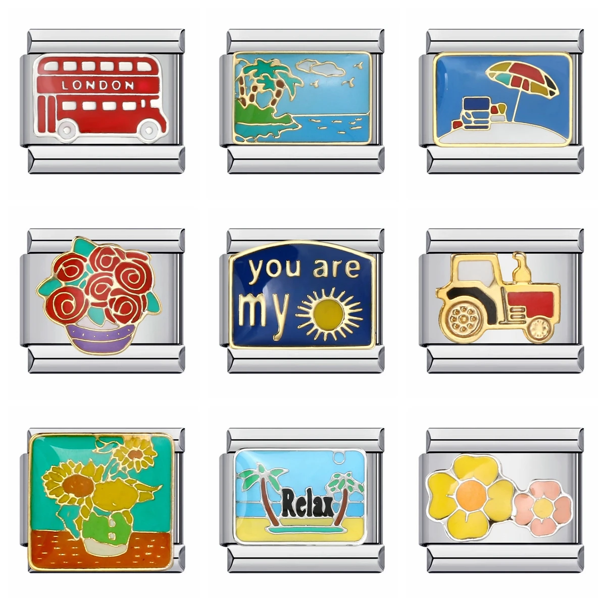 WG 1 шт. Солнечный дневной свет дизайнерский итальянский модульный браслет модный