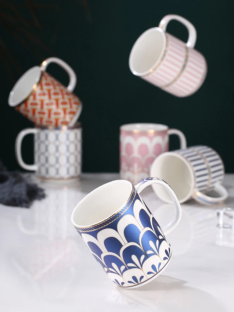 

Ins Bathroom Accessories Ceramic Toothbrush Holder Mouthwash Cup Personalized Gift Tableware Drink Water Cup Tea Mug For Couple