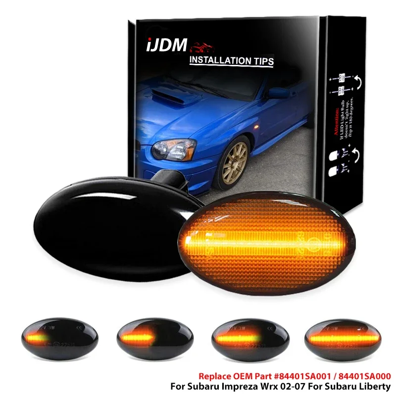 2 шт. динамический янтарный светодиодный боковой габаритный указатель поворота