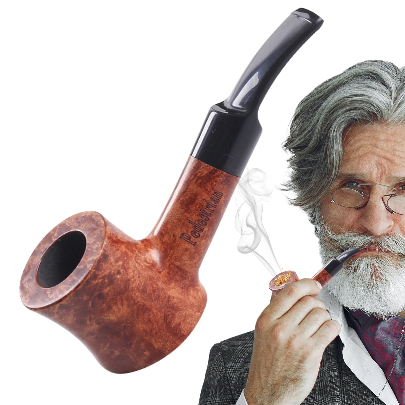 

Wood Smoking Pipe Portable Long Handmade Straight Smoking Pipe Perfect Beginner Pipe Kit For Beginners Smoking Gift Set And