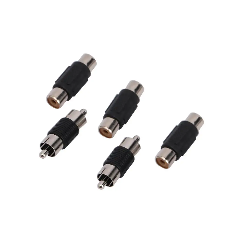 

5pcs Female to Female Converter Male to Male Extender Cord Audio Adapter Audio Connector Connectors Plug Audio Cable Adapter