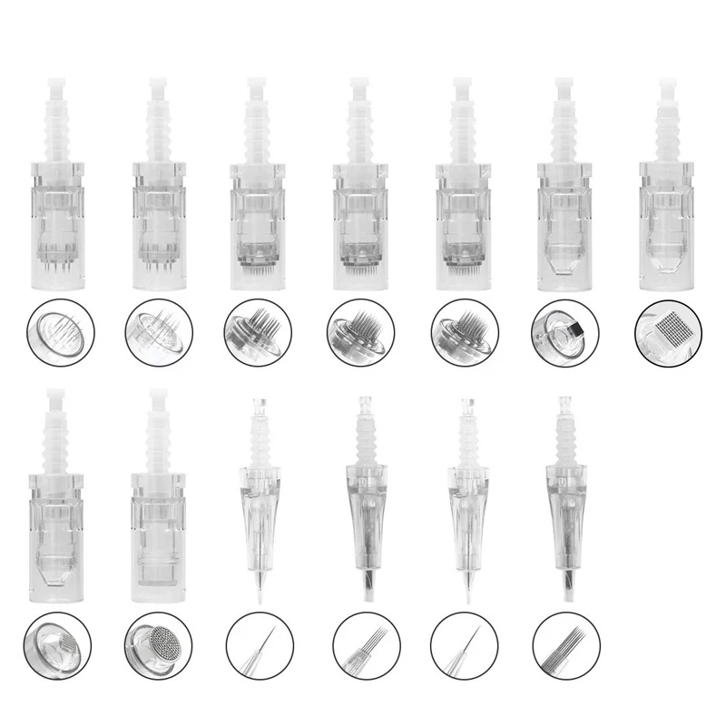 

10/30/50pcs for MESO Dr.pen N2/M5/M7 Bayonet Round Nano Pin Tattoo Needle Cartridge Microneedle Derma Pen Tip Nutrition Input