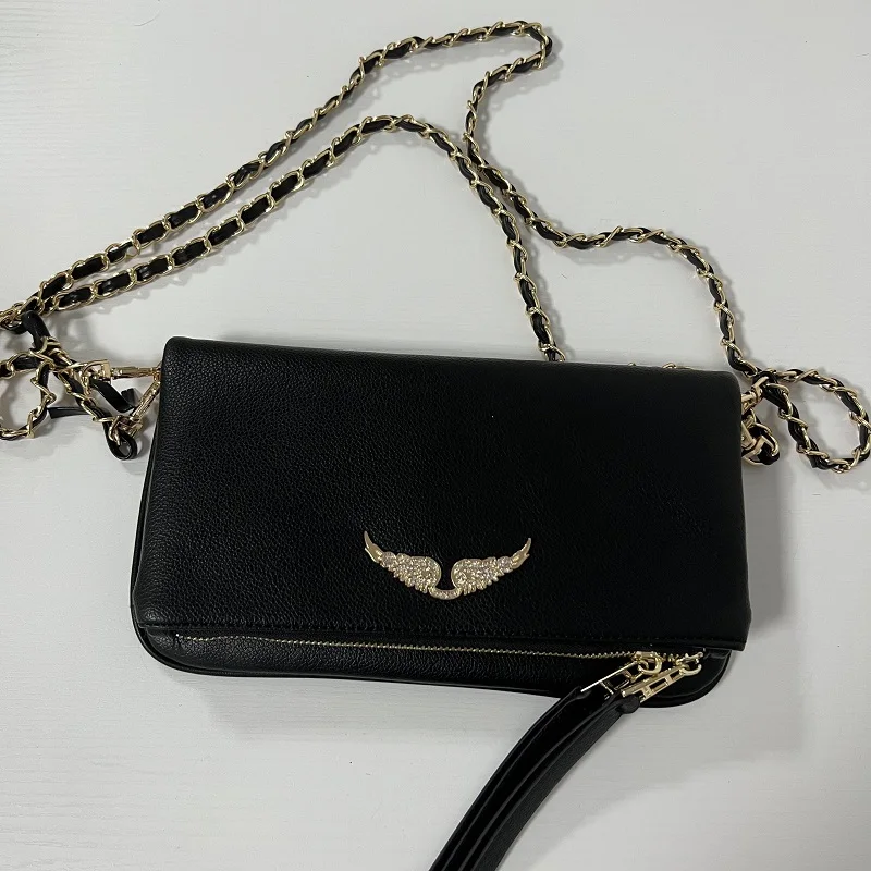 

Zadig Bag Designer Brand Women's Wing Leather Crossbody Bag Vintage Gold Rocky Shoulder Studded Crossbody Party Accessories Set