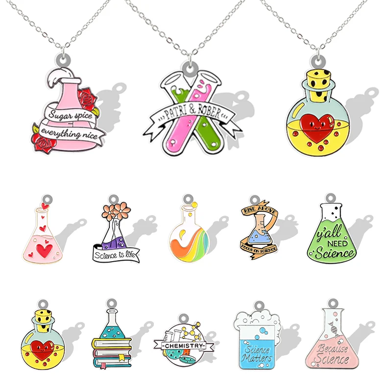 

Because Science Acrylic Pendant Necklace Resin Chemistry Sugar spice everything nice π Pi Jewelry Women belong in the LAB QHX34
