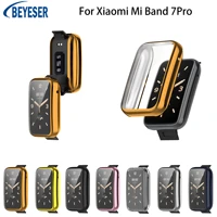 tpu plating case for xiaomi mi band 7pro all inclusive protective shell smart watch pc tempered glass anti drop protec cover