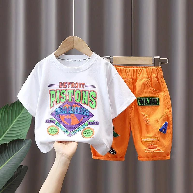 

2 шт., футболка и шорты для мальчиков 2-11 лет