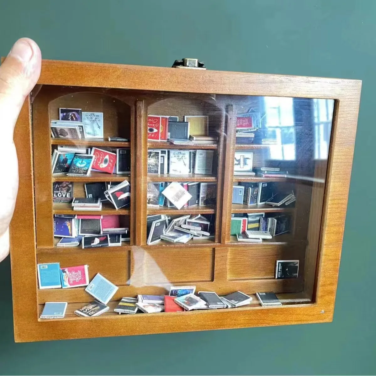 Книжная полка с защитой от тревоги деревянная книжная шкаф для демонстрации