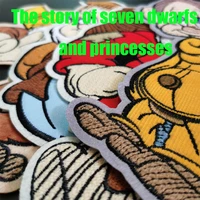 large size brand cartoon animation character dwarf childrens clothing bag decorative cloth embroidered patch cartoon logo badge