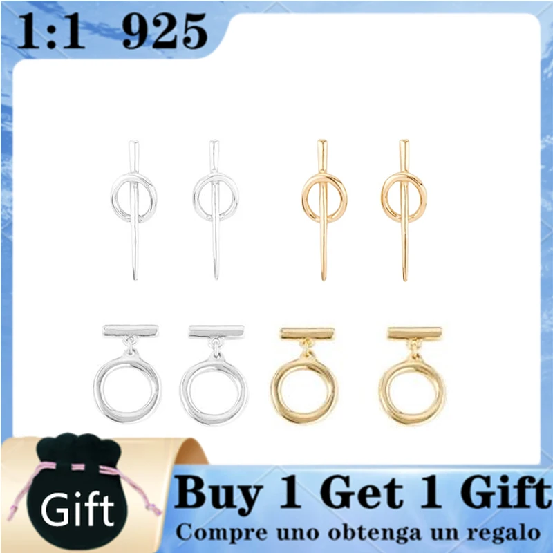 Испанские Высококачественные Посеребренные Серьги-гвоздики Для Женщин