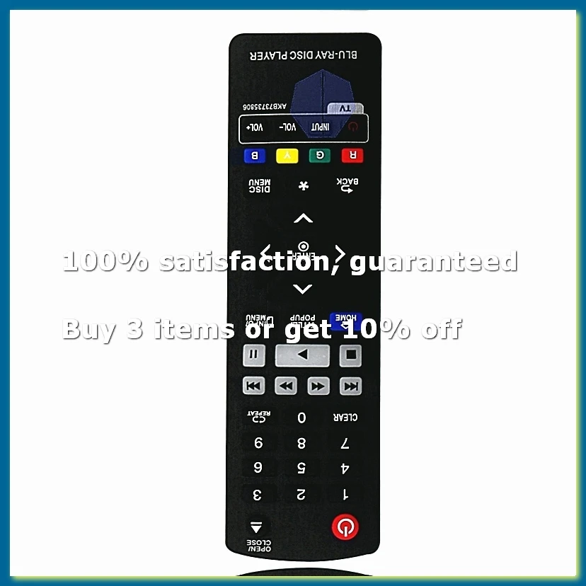 Фото Замените пульт дистанционного управления AKB73735806 для Blu-Ray плееров UBK90, BP330, BP430, BP430N, BP530, BP540, BPM54, BP735, BP735B, BP550, BP630-DT30. №1