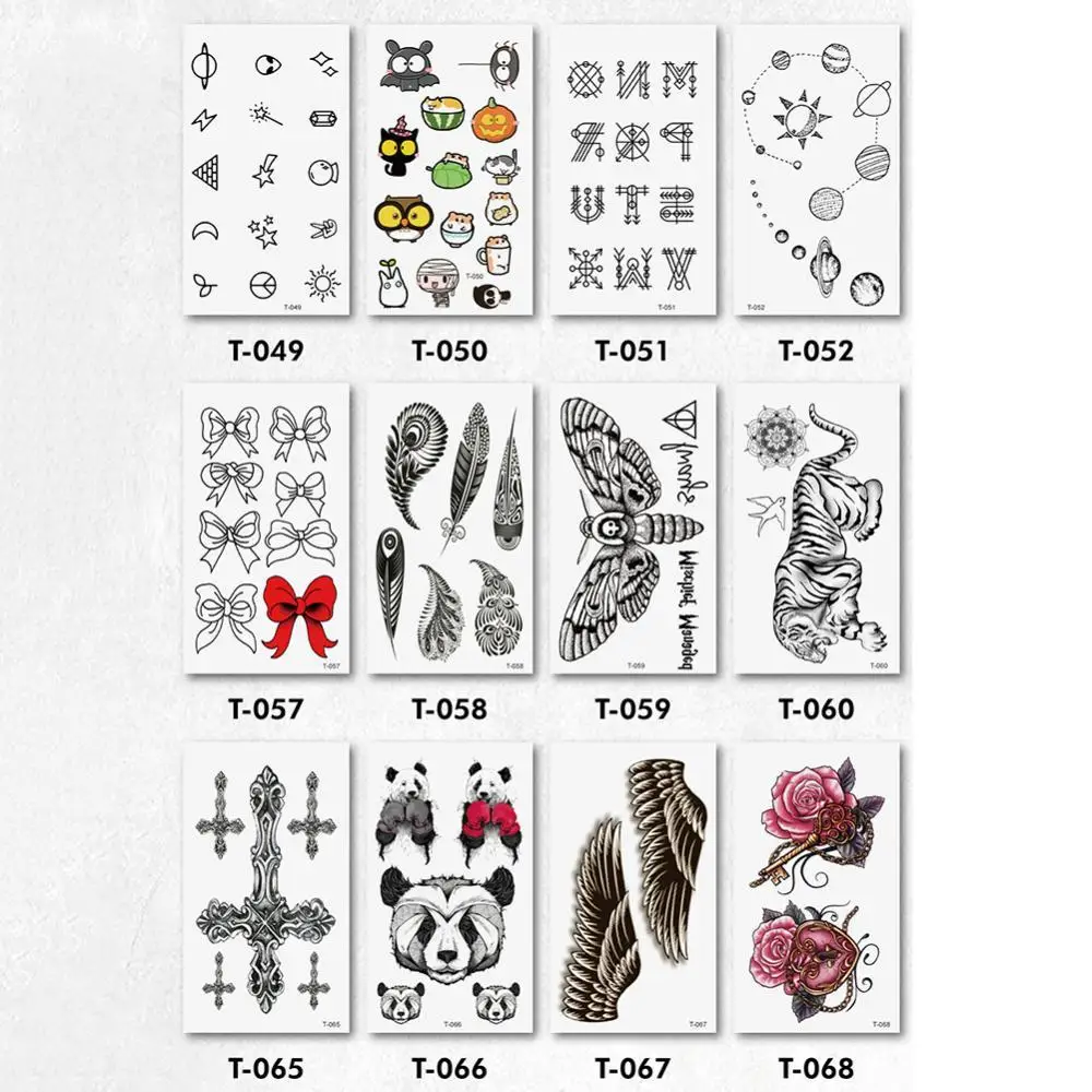 

1 Sheet Waterproof Temporary Tattoo Sticker Art Body Art Flower Animal Bowknot Body Art
