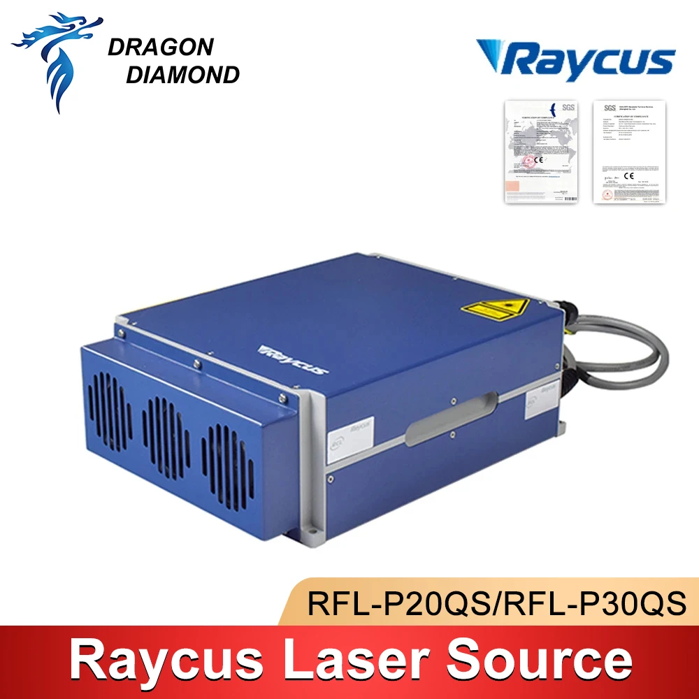 Dragon Diamond Original Raycus Fiber Laser Source Q-Switched Pulse Generator 20W 30W RFL-P20QS/P30Q 1064nm For Fiber Marking Mac