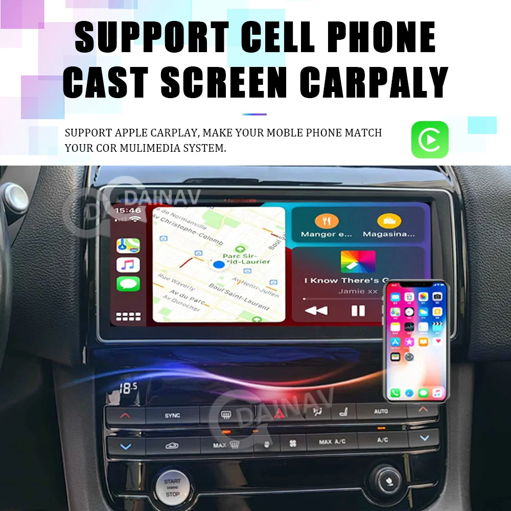 

128 ГБ Android 12 автомобильный радиоприемник для Jaguar XE XEL F-PACE 2016-2018 2019 Автомобильный мультимедийный плеер беспроводной carplay android Авто google