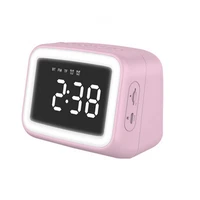 60 hot sales bt511 wireless bluetooth compatible 5 0 speaker music player desk alarm clock makeup mirror
