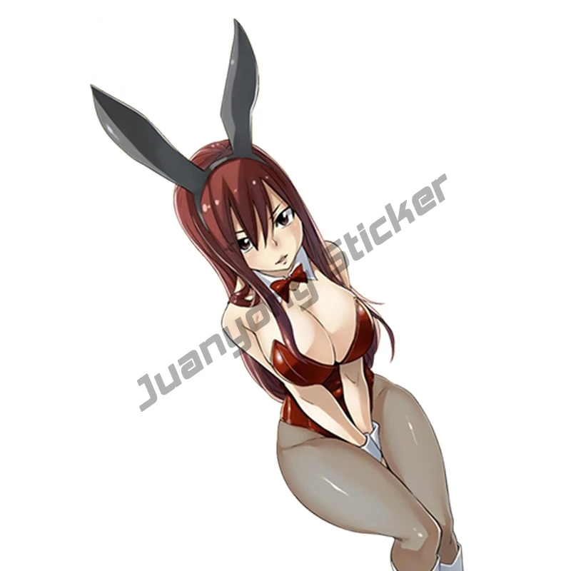 

3D Sexy Car Sticker Bunny Girl Erza Scarlet Render Waterproof Anime Car Window Bumper Cover Scratches Car Accessories KK13x9cm