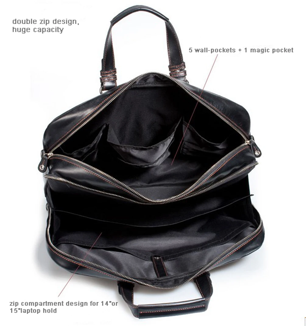 Роскошный мужской портфель из натуральной кожи деловая сумка мужская для