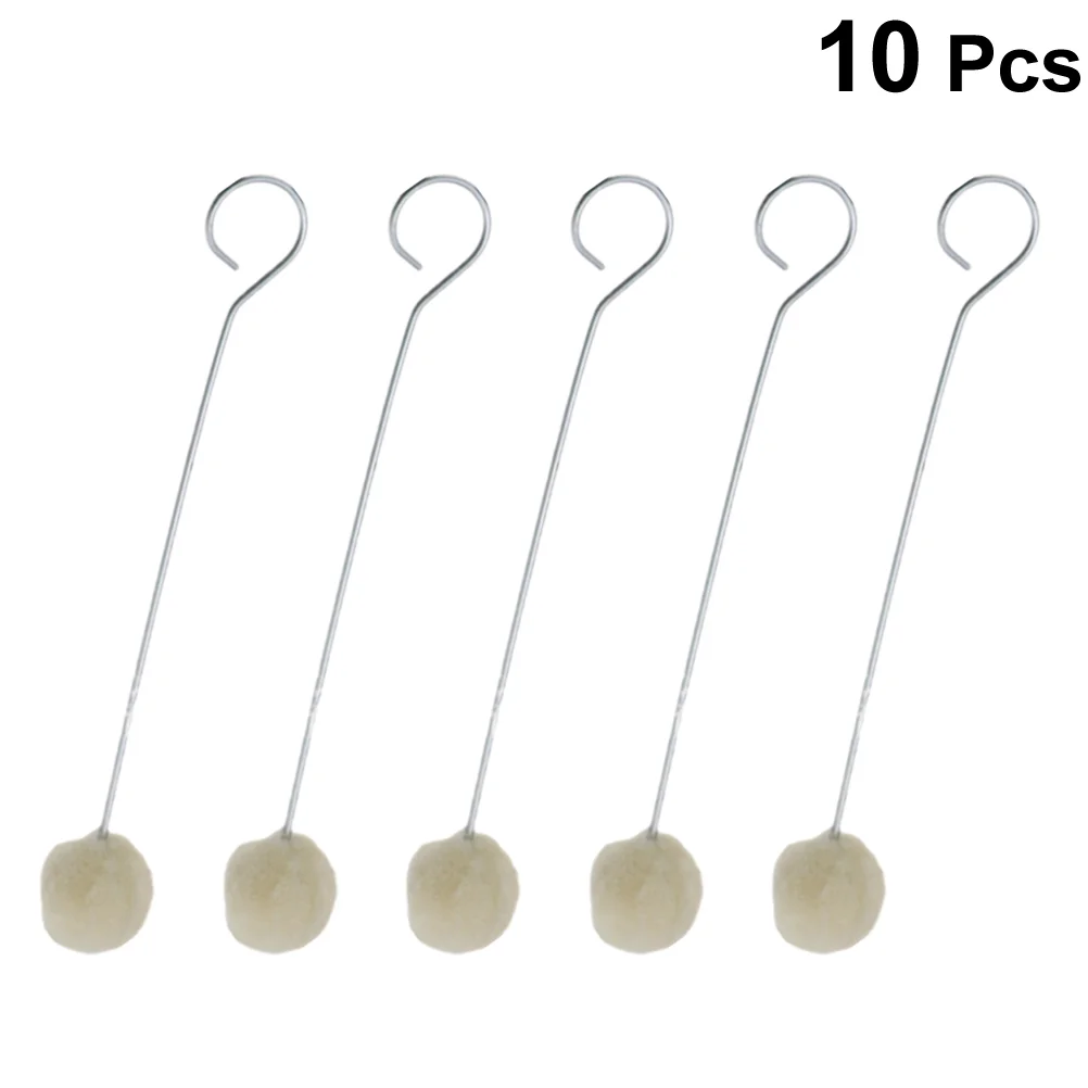 

10 Pcs 12.5cm Wool Daubers Metal Handle Premium Durable Dyeing Tools Wool Ball Brushes for Dyes
