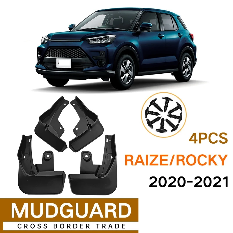 

4PCS Mudflap for Toyota Raize Rocky 2020-2021 Fender Mud Flaps Guard Splash Flap Mudguard Accessories