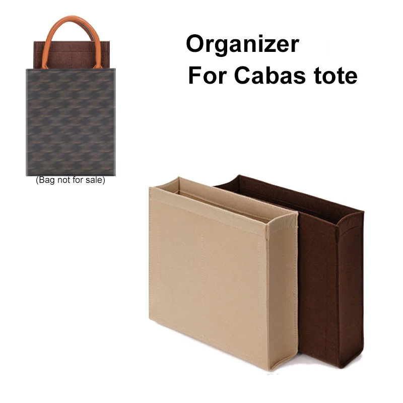 Felt Organizer Insert Bag For Cabas Tote,Separation Finishing Storage   Makeup Inner Bag Women's Luxury Handbag & Tote Shaper
