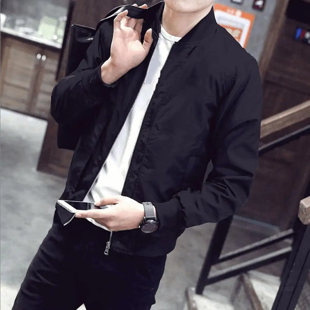 

Terrific Jacket Smooth Spring Jacket Breathable Loose Spring Coat Elastic Cuff