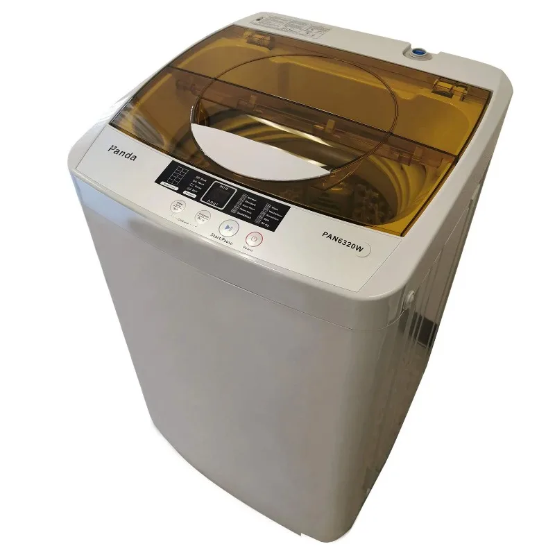 

Panda Portable Washing Machine, 1.34 Cu.ft, 10 Wash Programs, 2 built in rollers/casters, Compact Top Load Clothes Washer