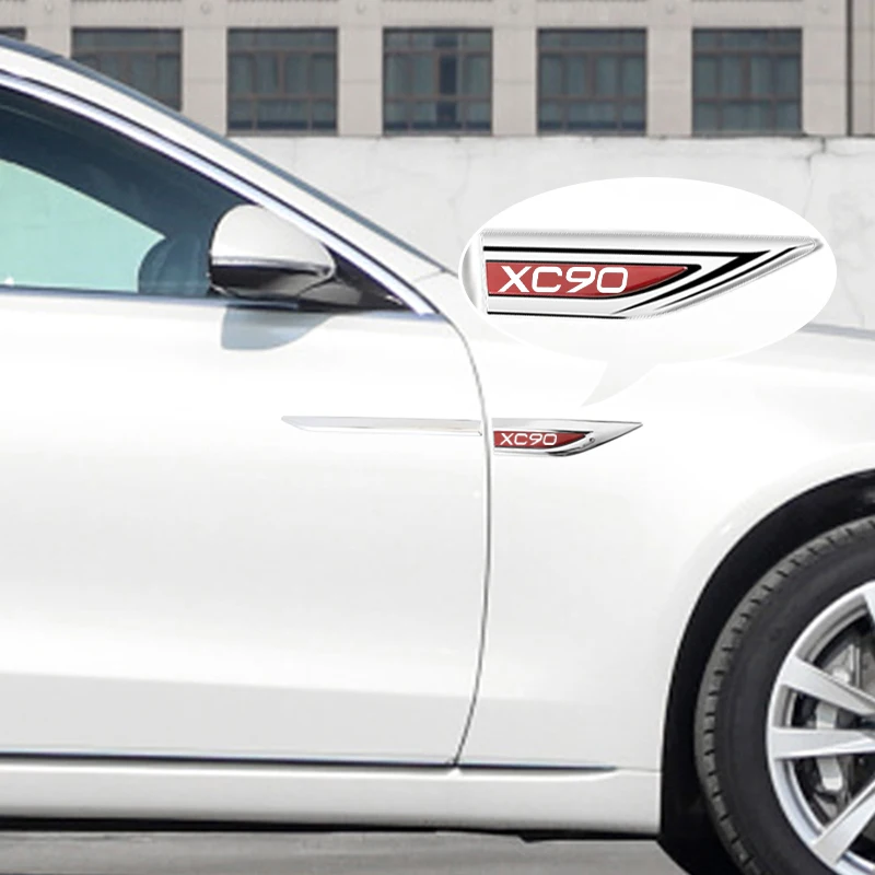 

2 шт./комплект, декоративные наклейки на крыло автомобиля Volvo XC90