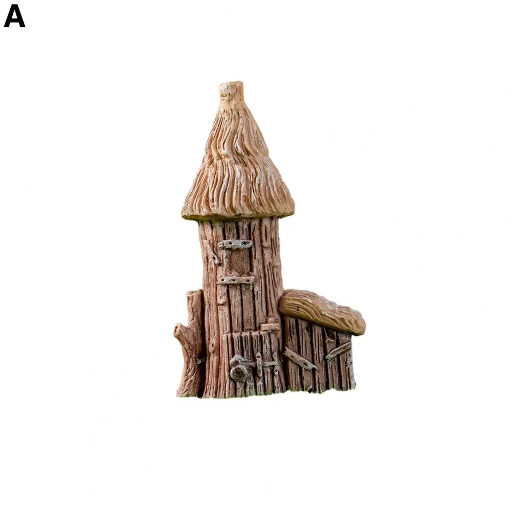 

Indoor Decoration Piece Rustic Thatched House Ornament Eco-friendly Micro-landscape Decor for Home Office Compact Size Crafts