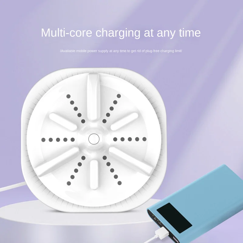 

Portable Washing Machine Mini Turbine Ultrasonic Washing Machine Household Children's Clothes Washing Machine Three Gear Timing