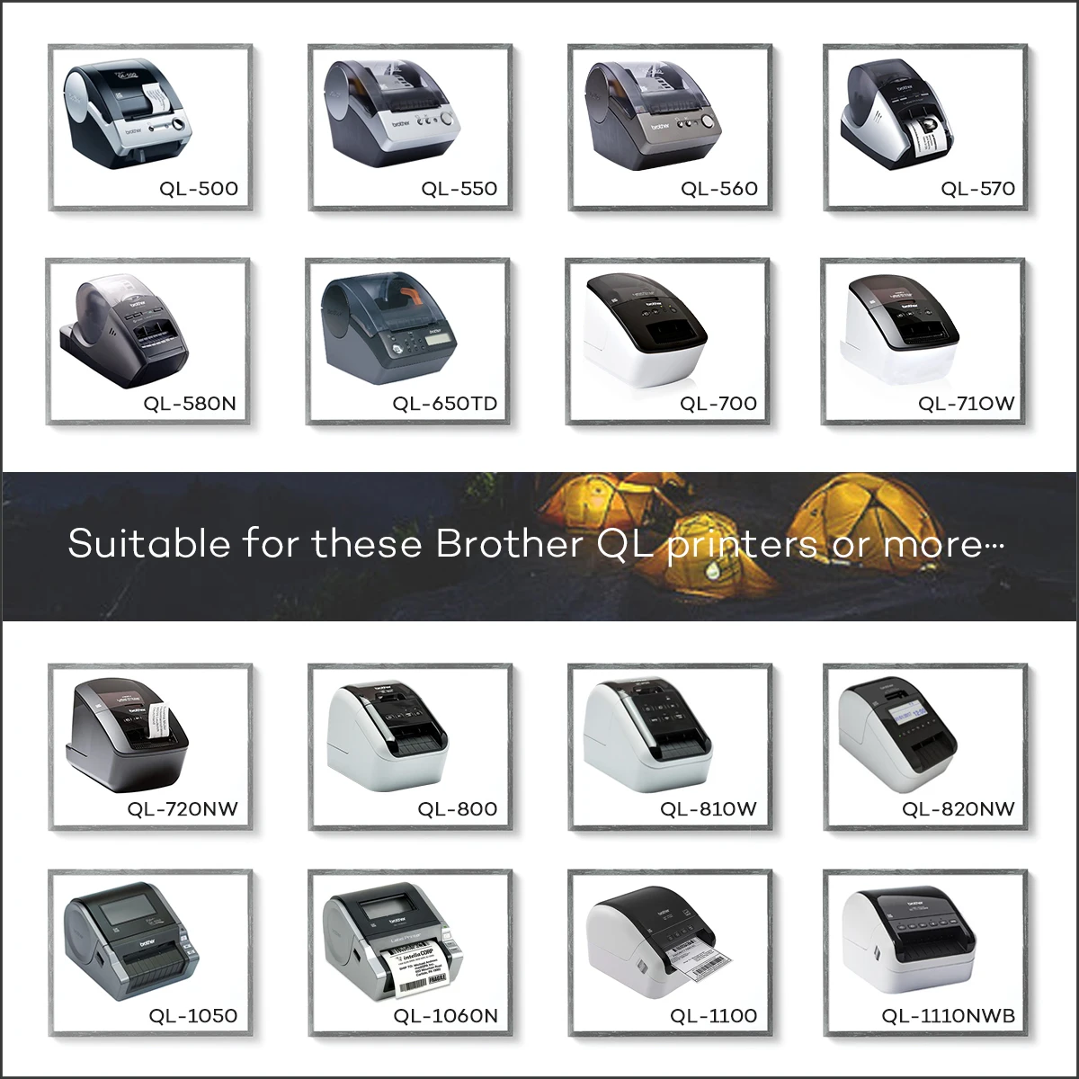 5 рулонов для принтера Brother DK22205 рулоны термальных этикеток 62 мм * 30 48 м непрерывные