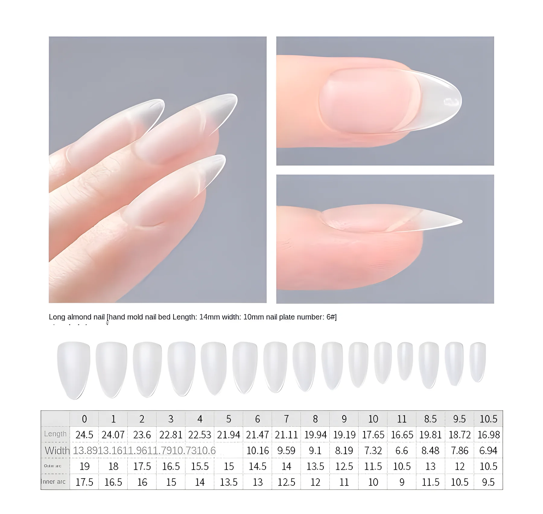 

504Pcs Seamless Press on Fake Nails Handmade Nail Tips Clear Half Matte Square Full Cover False Nail Artificial Free Shipping