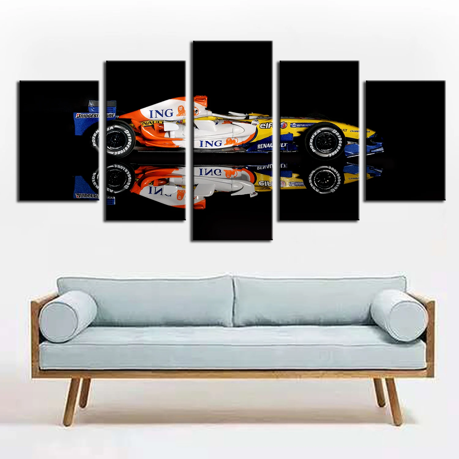

5 Pieces Canvas Wall Arts F1 Ferrari Charles Leclerc Poster Painting Character Picture Print Living Room Bedroom Home Decor