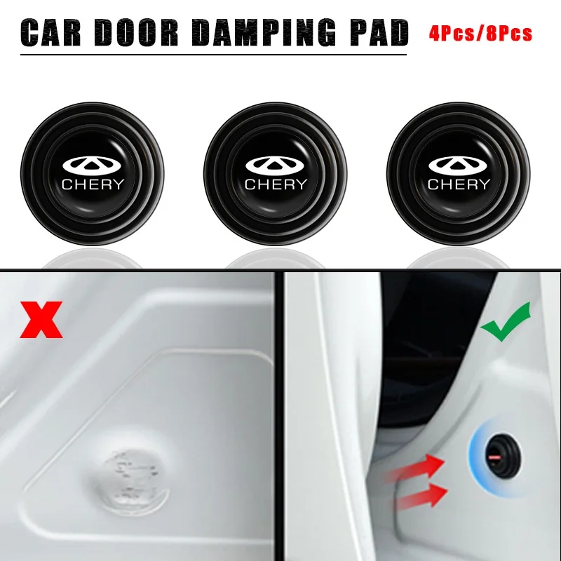 

4/8Pcs Car Door Damping Pad Protection Stickers for Chery Tiggo 7 2 Pro 5x 5 4 3 8 T11 Arrizo 3 5 Gx EQ7 E3 QQ IQ Accessories