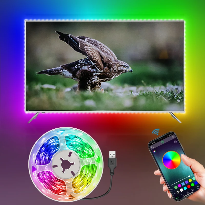 

Светодиодная лента RGB с Bluetooth и USB-управлением, 5 В
