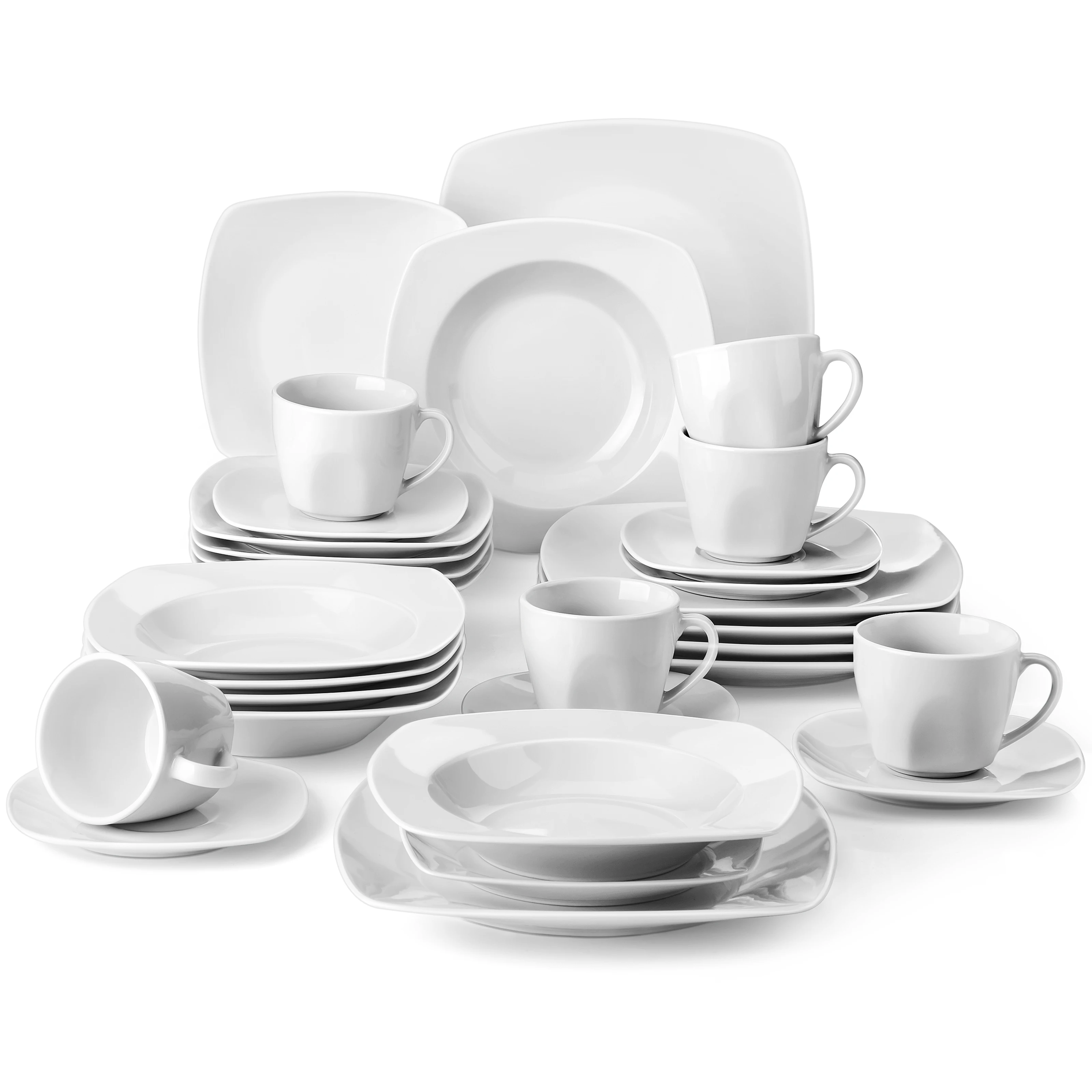 Dinner Soup Dessert Plates Cups And Saucers Set Service For 