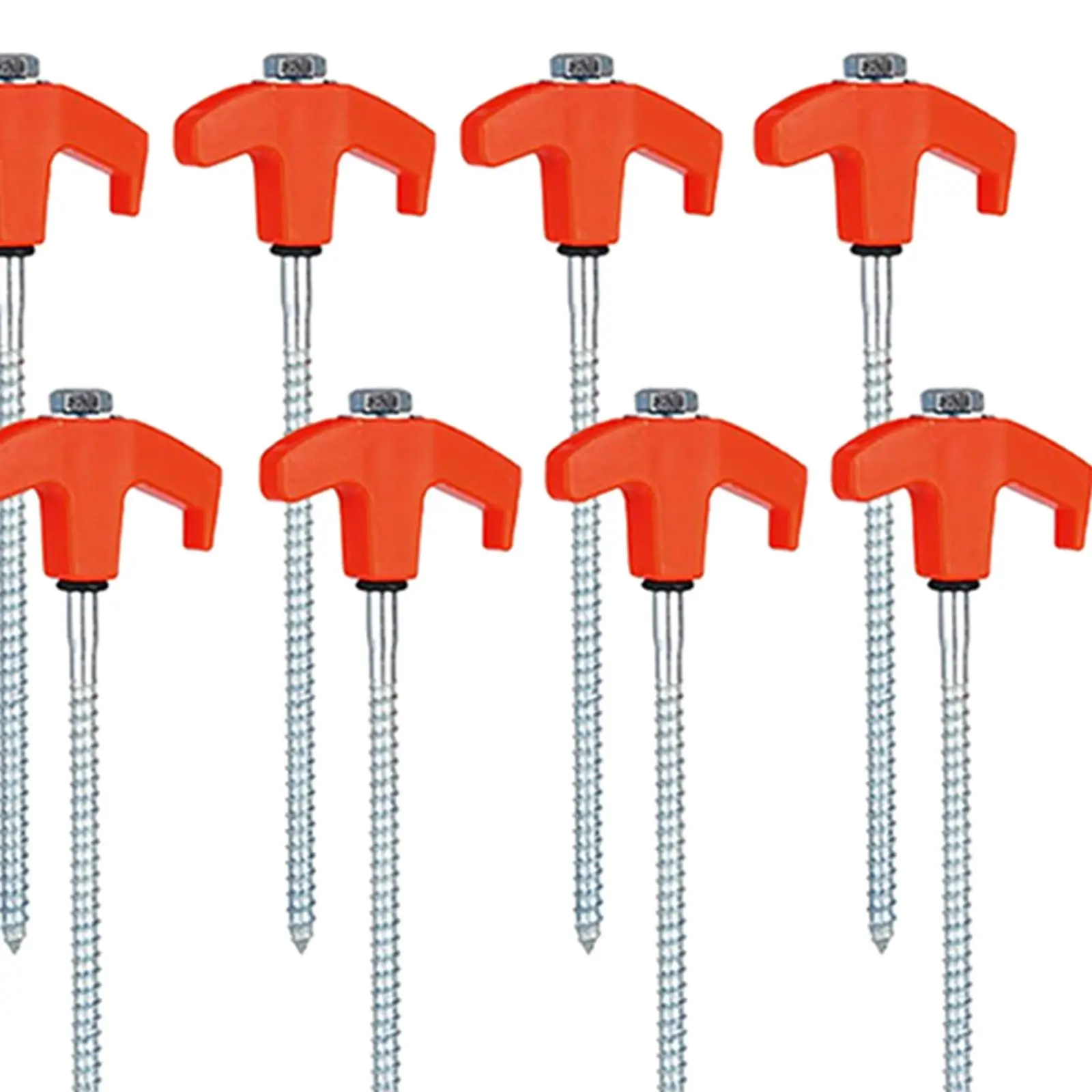 8 винтовых колышек анкеры для палатки шипы колья с шестигранной головкой и сумкой
