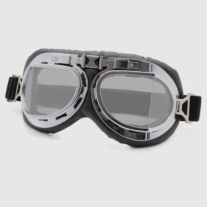 

Mooreaxe Motorcycle Goggles Glasses WWII Steampunk Vintage Pilot Jet Helmet Glasses Biker ATV Cycling Ski Sunglasses