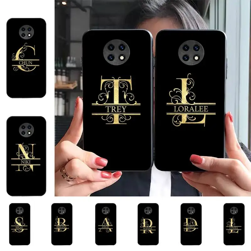 

Initial Letter A Z Fashion Phone Case For Redmi 9 5 S2 K30pro Silicone Fundas for Redmi 8 7 7A note 5 5A Capa
