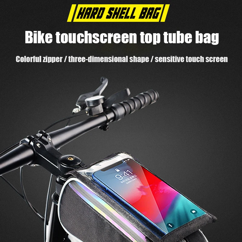 

New Bicycle Front Bag Front Beam Bag Saddle Bag Cross Bag Waterproof Mobile Phone Bag Riding Equipment Mountain Bike Accessories