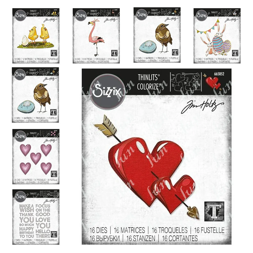

Metal Cutting Dies Diy Scrapbooking Decoration 2023 New Easter Bird Egg Hearts Cutting Dies Embossing Paper Card Crafts Supplies